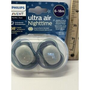 Philips Avent Ultra Air Nighttime Pacifier 2 Pack 6-18m Glow Dark Multicolor